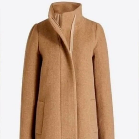 J. Crew Mercantile Camel Wool Blend Coat Size 8 - Picture 1 of 4